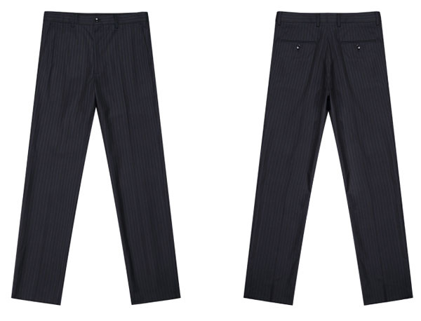 商務條紋西裝褲定制款式圖片