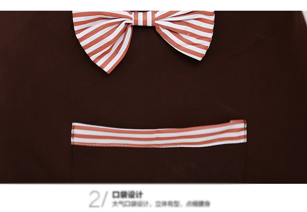 服務員工作服套裝款式口袋細節展示圖