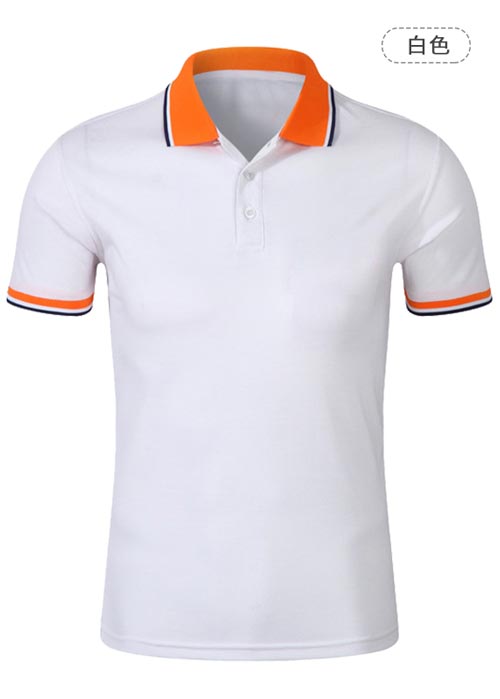 拼色領(lǐng)白色短袖t恤衫訂做